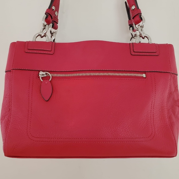 Coach Penolope Red Leather Shoulder Bag - Picture 2 of 12
